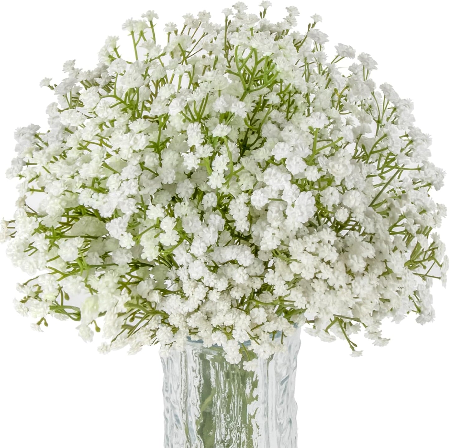 20-Inch Artificial Baby’s Breath Stem|Flexible & Connectable Faux Gypsophila Spray|DIY Floral Branch for Wedding, Vase Decoration, Home and Event Styling